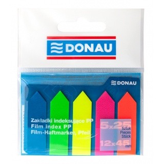 ZAKŁADKI INDEKSUJĄCE PP KPL.5KOL.NEON 12X45MM STRZAŁKI 7556001PL-99 DONAU