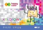 Blok rysunkowy kolorowy A4 15k 80g HA 3708 2030-09 HAPPY COLOR 
