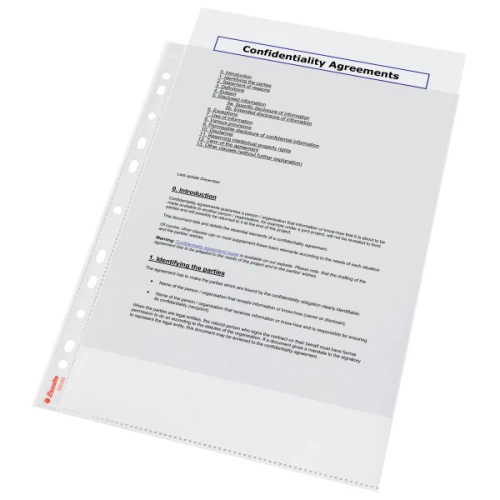 Koszulki A4 100 szt. przezroczyste pudełko 55mic 56066 Esselte