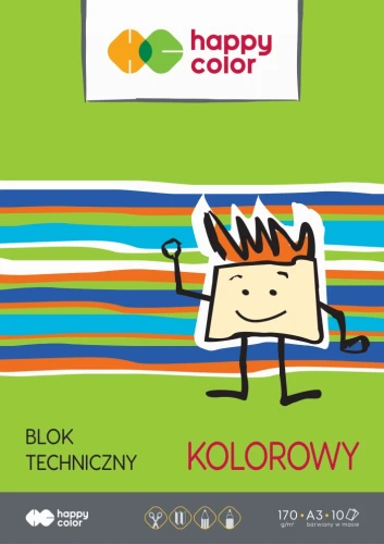Blok techniczny kolor A3 10k 170g 3550 3040-09 HAPPY COLOR 