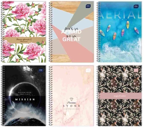 KOŁOBRULION A4 # 100K 70g MIX Z KOLOROWYMI MARGINESAMI TWARDA OPRAWA INTERDRUK