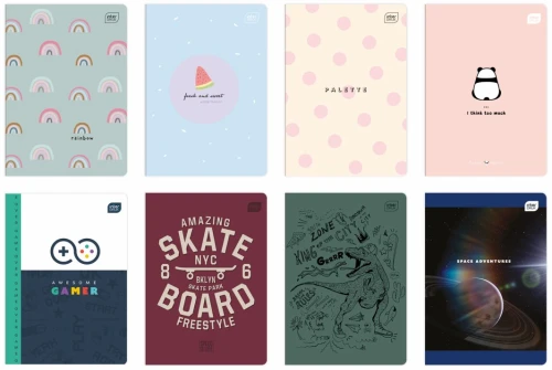 Zeszyt A5 32 kartki w kratkę M 70G UV MIX INTERDRUK