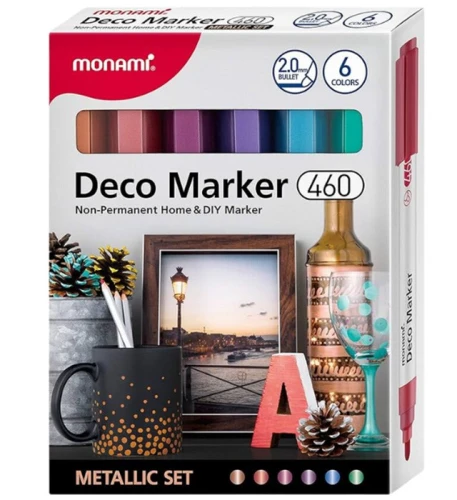 Markery akrylowe Deco Marker B 460 6 kol. Metal (B:6C) MonAmi (2080001506) 160-2471