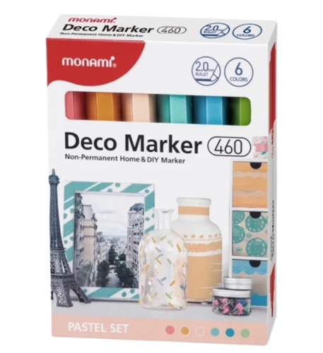 Markery akrylowe Deco Marker B 460 6 kol. Pastel MonAmi (2080001503) 160-2468