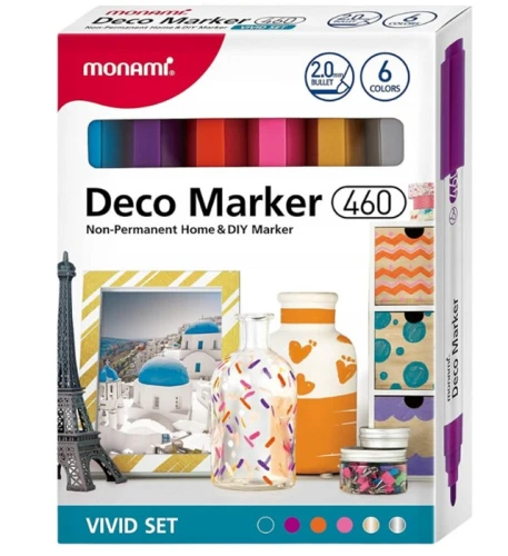 Markery akrylowe Deco Marker B 460 6 kol. Vivid MonAmi (2080001502) 160-2467
