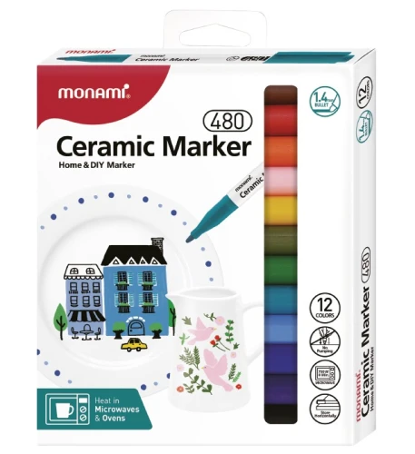 Markery do ceramiki Ceramic marker B 480 12 kol. MonAmi (2051059512) 160-2473