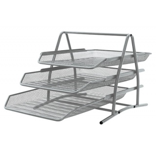 Zestaw na biurko Q-CONNECT Office Set metalowy 3 szufladki srebrny KF00822