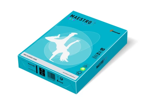 Papier ksero MAESTRO color A4 80g ciemno niebieski 941-DB49A80S Intensywny
