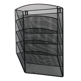 Zestaw naścienny Q-CONNECT Office Set metalowy 5 półek A4 czarny KF04726