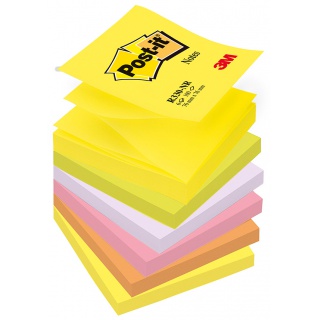 Karteczki samoprzylepne POST-IT Z-Notes 76x76mm 6x100 kart. mix kolorów neonowych 3M-UU009543198