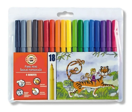 FLAMASTRY KOH-I-NOOR 18KOL.771002AH 7303/4 ZMYWALNE