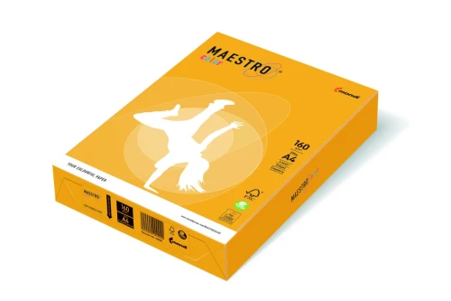 Papier ksero MAESTRO color A4 160g złotożółty 941-SY40A16S Intensywny