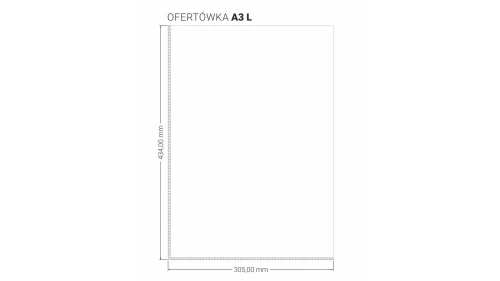 Ofertówka A3 twarda "L" 10 szt. PVC 150mic OF-80-01 przezroczysta BIURFOL