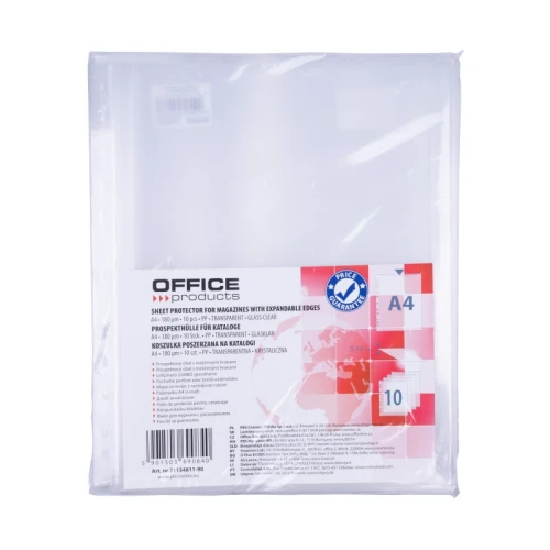 Koszulka na katalogi 10 szt. 180MIC A4 poszerzana 21154811-90 OFFICE PRODUCTS