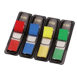 Zakładki indeksujące PP POST-IT® 683-4 11,9x43,2mm 4x35 kart mix kolorów w podajniku 3M-70071353570