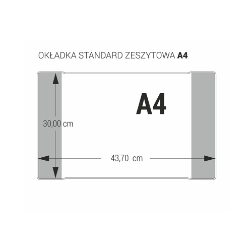 Okładka na zeszyt A4 - 300 OZK-02 kolorowe marginesy 300 x 437 BIURFOL