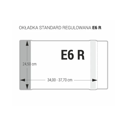 Okładka regulowana E6 R - 245 OZK-47 kolorowe marginesy 245 x 340 - 377 BIURFOL