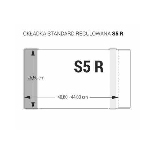 Okładka regulowana S5 R - 265 OZK-51 kolorowe marginesy 265 x 408 - 440 BIURFOL