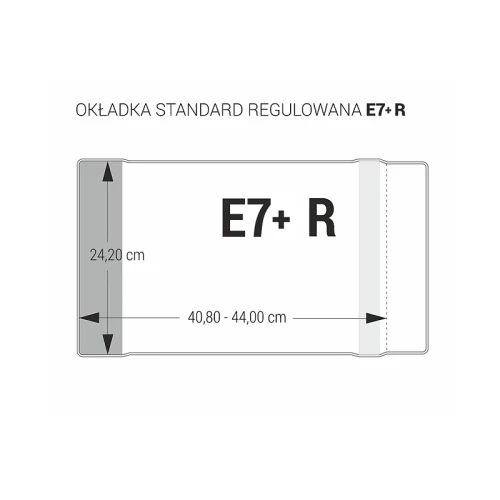 Okładka regulowana E7 R - 242 OZK-43 kolorowe marginesy 242 x 340 - 377 BIURFOL