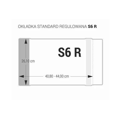 Okładka regulowana S6 R - 261 OZK-52 kolorowe marginesy 261 x 408 - 440 BIURFOL