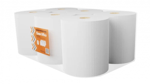 RĘCZNIK MAXI BIAŁY 2-W CELULOZA 100% 19cm x 100mb P1000 Clean Office