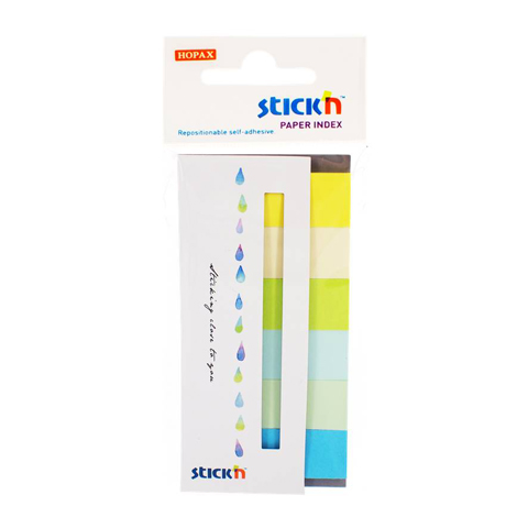 Zakładki indeksujące papierowe 15x45mm 6kol 6x30 kart mix kolorów neonowe 21596 SUMMER Stickn