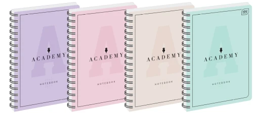 Kołozeszyt B5 100 kartek w kratkę 90g ACADEMY PASTEL INTERDRUK