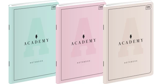 Zeszyt A4 60 kartek w kratkę M 90g ACADEMY PASTEL INTERDRUK