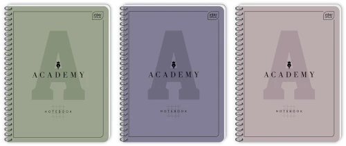 Kołozeszyt A5 100 kartek w kratkę 90g ACADEMY INTERDRUK
