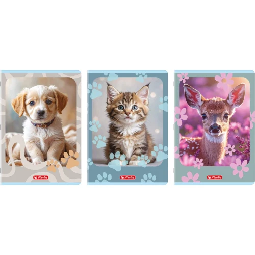 Zeszyt A4 32 kartki w kratkę 70g Animals HERLITZ