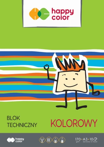 Blok techniczny kolor A3 10k 170g 3550 3040-09 HAPPY COLOR

