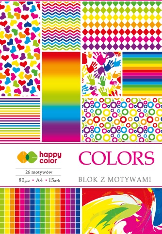 Blok z motywami A4 80g/m2 16ark COLORS FUN HA 3808 2030-CF Happy Color