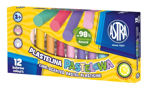PLASTELINA 12 KOL. PASTELOWA 180g 303114001 ASTRA