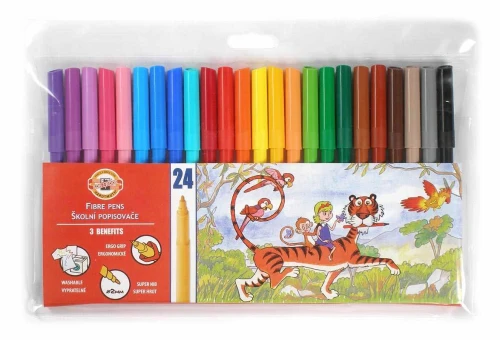 FLAMASTRY KOH-I-NOOR 24KOL.771002BD 7304/3 ZMYWALNE
