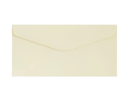Koperty ozdobne DL 10 szt. Gładki jasnokremowy K. 120g 280129 Galeria Papieru