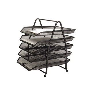Zestaw na biurko Q-CONNECT Office Set metalowy 5 szufladek czarny KF18474