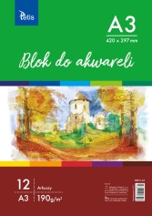 BLOK AKWARELOWY A3 12K 190G KB011-A3 TETIS
