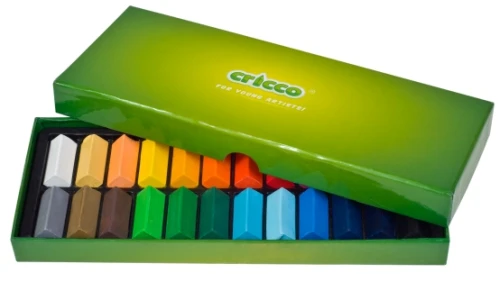 KREDKI PASTELE SUCHE 24 KOLORY CR491K24 CRICCO KRÓTKIE