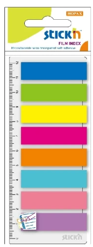 ZAKŁADKI INDEKSUJĄCE PP KPL.8KOL.NEON/PASTEL 21345 12X45MM A"30 Stickn