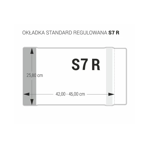 Okładka regulowana S7 R - 258 OZK-58 kolorowe marginesy 258 x 420 - 450 BIURFOL