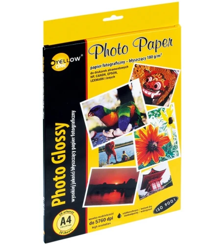 Papier fotograficzny A4 180g 20 ark. 4G180 150-1373 YELLOW ONE błyszczący