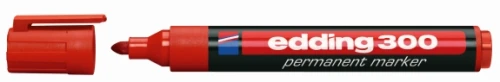 Marker permanentny okrągły E-300/002 czerwony EDDING