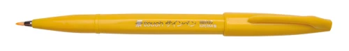 FLAMASTER BRUSH SIGN PEN SES15C-G ŻÓŁTY PENTEL