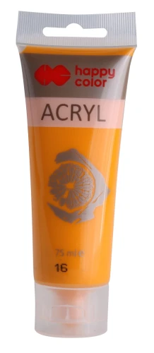 FARBA AKRYLOWA 75ML 7370 0075-16 CIEMNOŻÓŁTA HAPPY COLOR