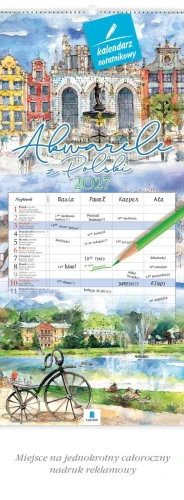 KALENDARZ NOTATNIKOWY WN04 AKWARELE Z POLSKI LUCRUM