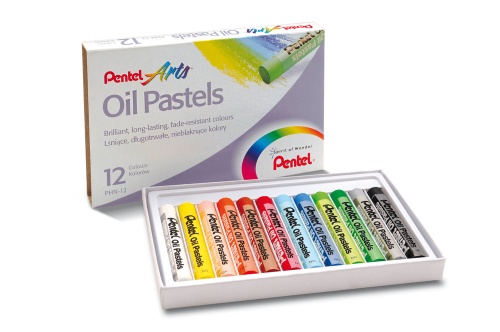 KREDKI PASTELE OLEJNE 12 KOLORÓW PHN-12 PENTEL ARTS