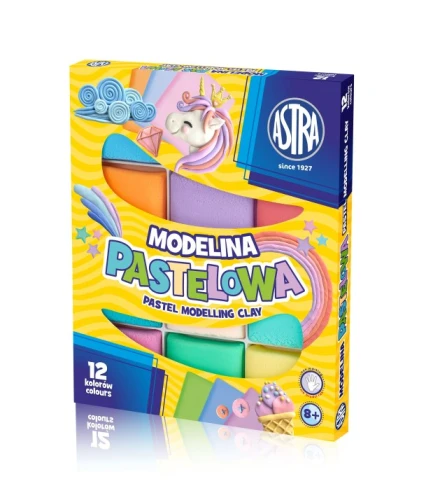 Modelina 12 kolorów x 20g pastelowa 304118007 ASTRA
