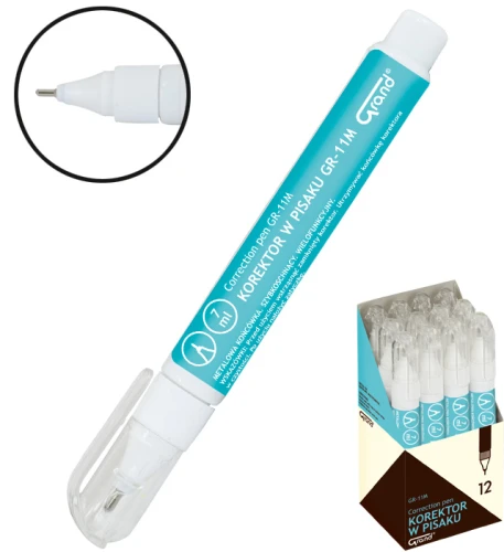 Korektor w pisaku 7ml końcówka metalowa GRAND GR-11 160-1268