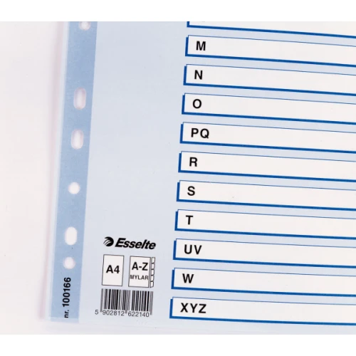 Przekładki A4 kartonowe Mylar  A-Z 100166 Esselte