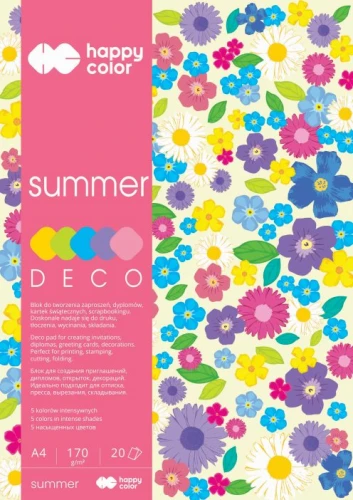 BLOK DECO A4 3817 2030-120 20K 170G SUMMER 5KOL. HAPPY COLOR
